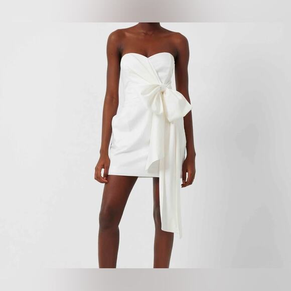 NWT French Connection Strapless Tie Mini Dress - Picture 3 of 6